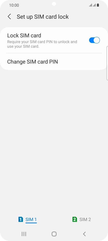 Press the required SIM.