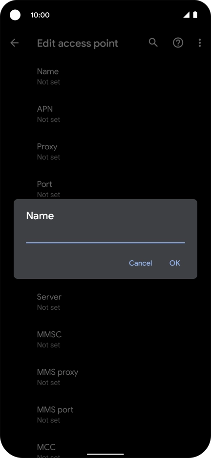 Key in EE MMS and press OK.