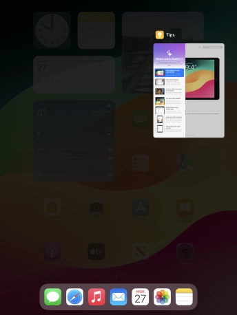 Slide upwards on the required application to end it.