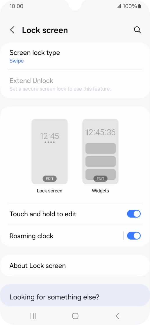 Press Screen lock type.