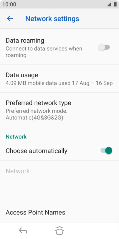 Press the indicator next to 