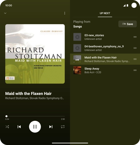 Press arrow right to go to the next audio file.