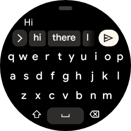 Write the required text and press the send icon.