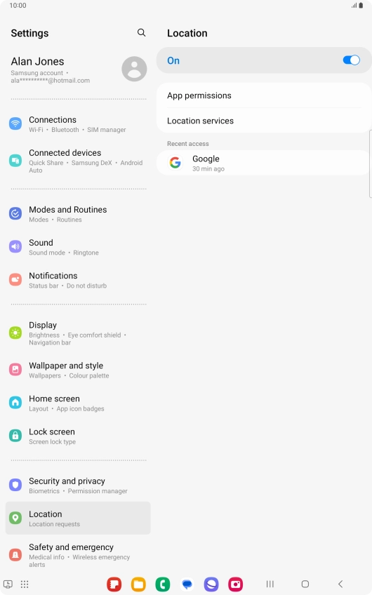 Press App permissions.