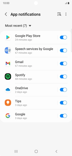 Press the drop down list.