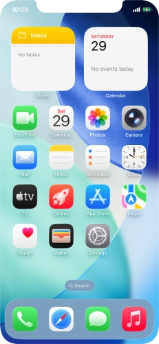 When the battery charging icon is displayed, charging is in progress.