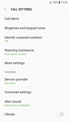 Press Voicemail settings.