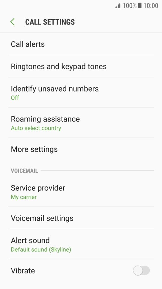 Press More settings.