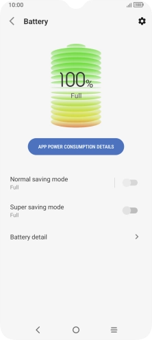Press the indicator next to the required setting to turn on the function.