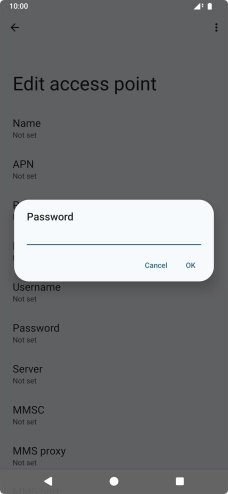 Key in secure and press OK.
