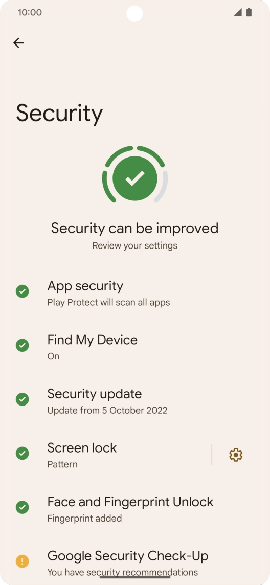 Press Screen lock and key in the current phone lock code.