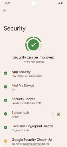 Press Screen lock and key in the current phone lock code.