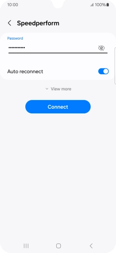 Key in the password for the Wi-Fi network and press Connect.