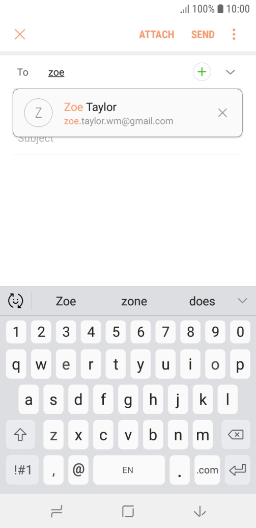 Press the required contact.