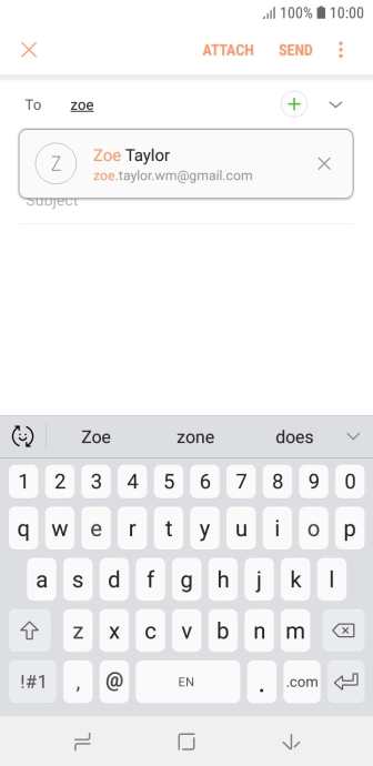 Press the required contact.