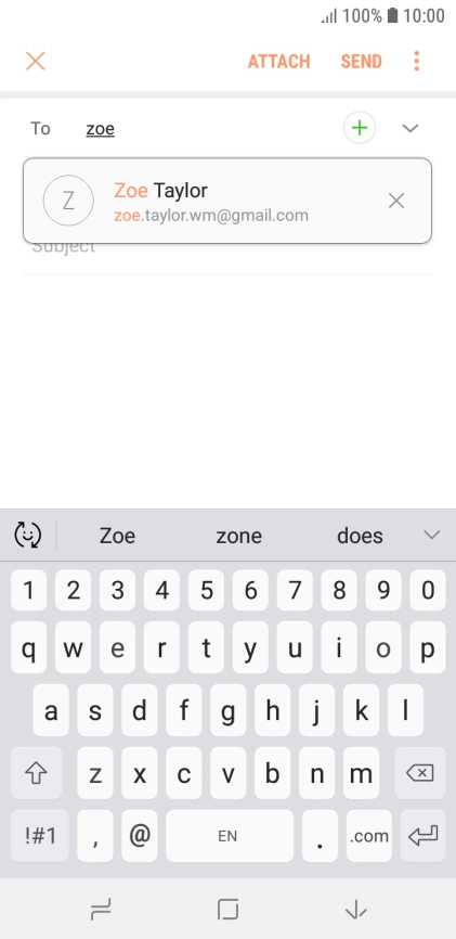 Press the required contact.