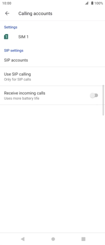 Press the name of the SIM.