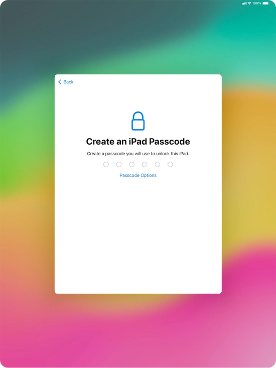 Press Passcode Options.