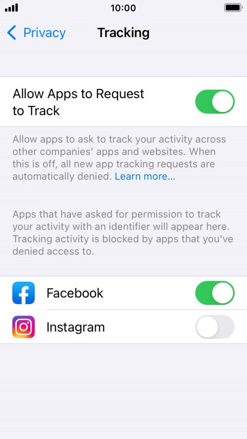 Press the indicator next to 