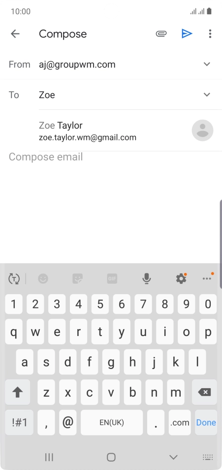 Press the required contact.