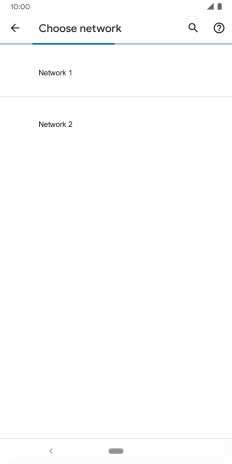 Press the required network.