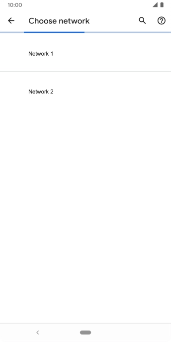 Press the required network.