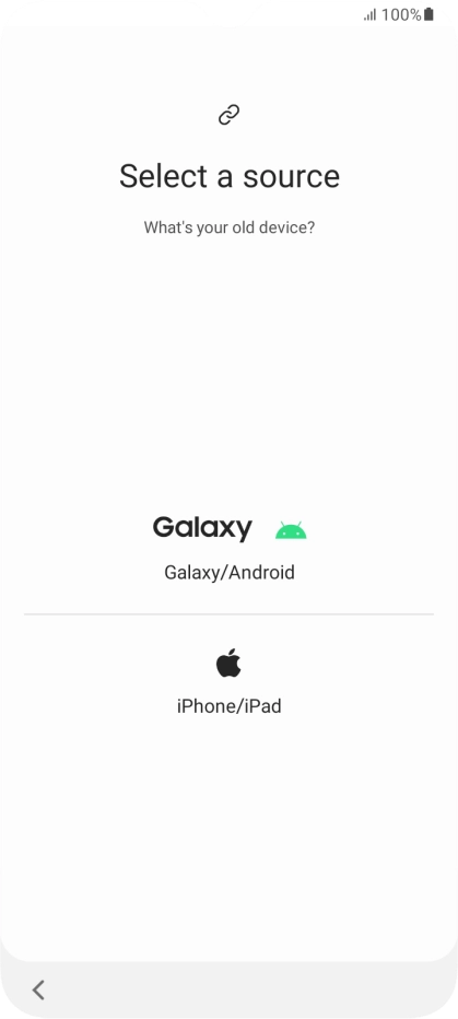 Press the required setting and follow the instructions on the screen to transfer the content from another phone.