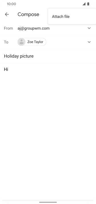 Press Attach file and go to the required folder.