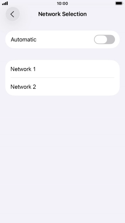If you turn off the function, press the required network.