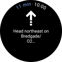 Follow the instructions on the screen to navigate to the selected destination.