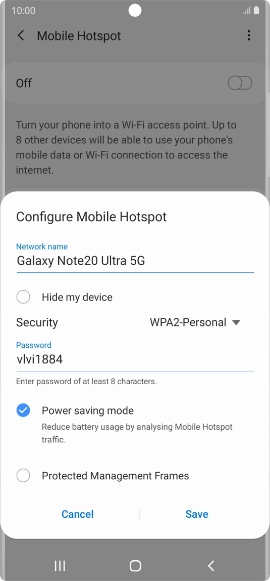 Press the field below 