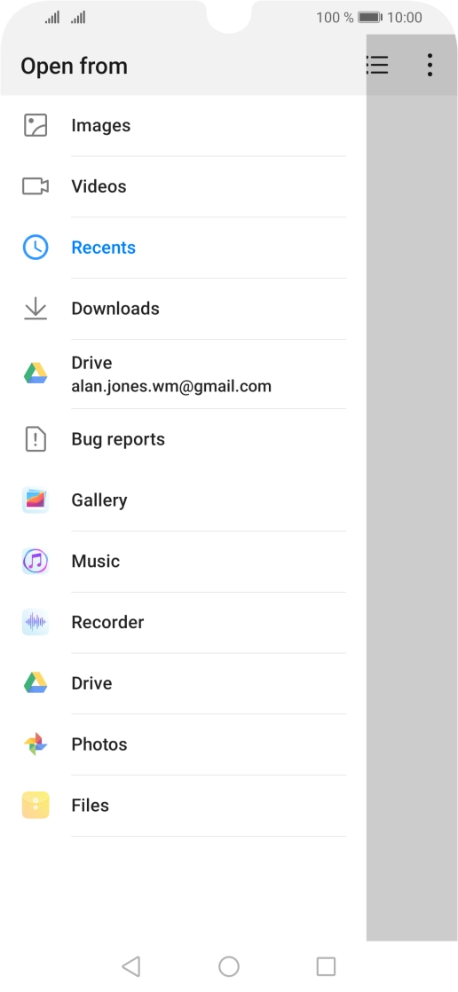 Press Images and go to the required folder.