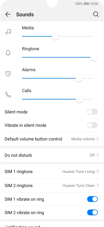 Press ‹SIM› ringtone.