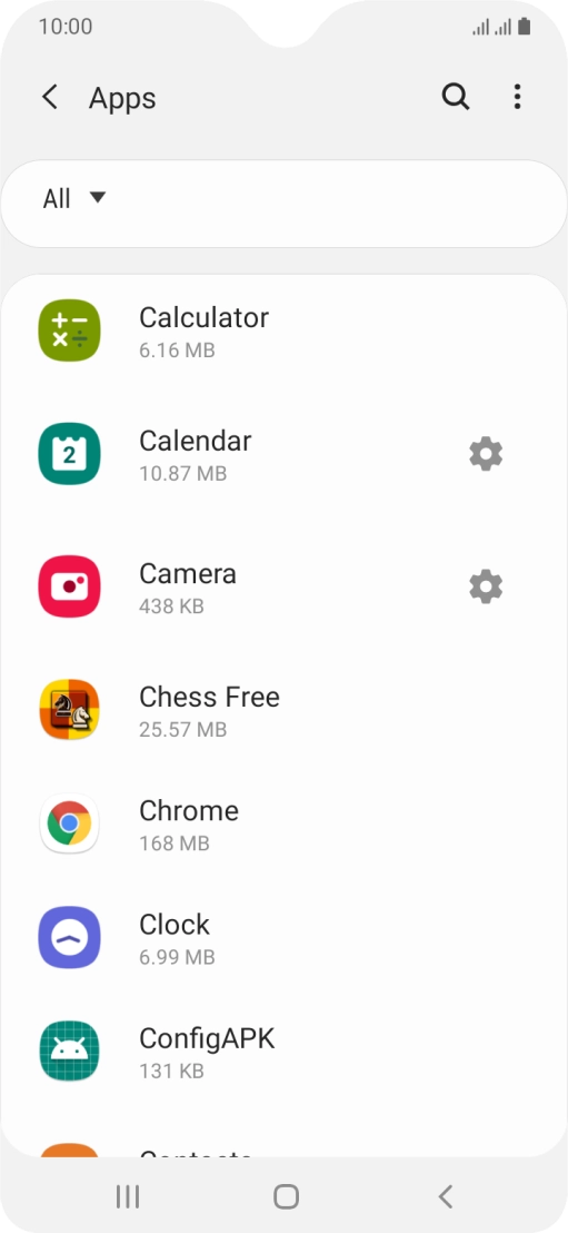 Press the required app.