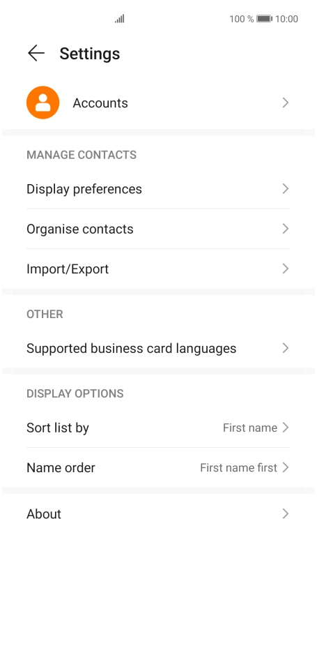 Press Import/Export.