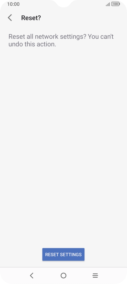 Press RESET SETTINGS.
