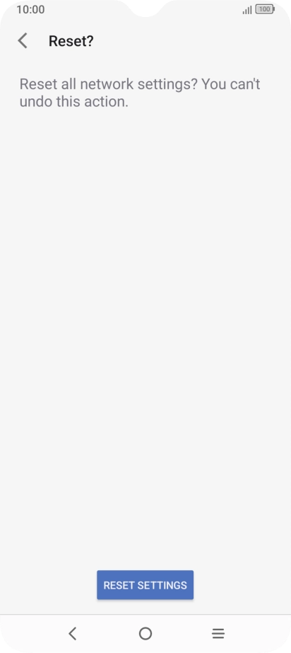 Press RESET SETTINGS.