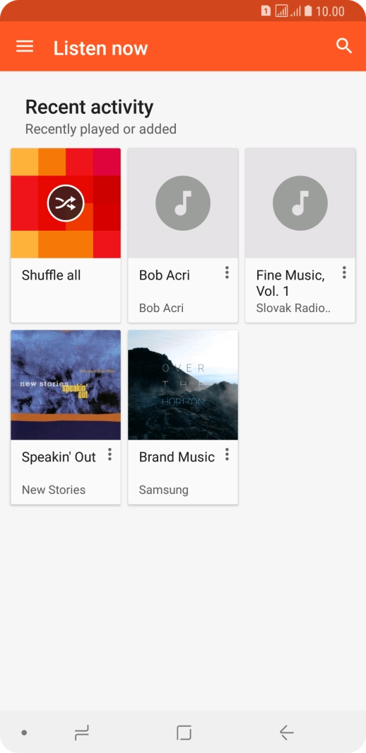 Slide your finger right starting from the left side of the screen.