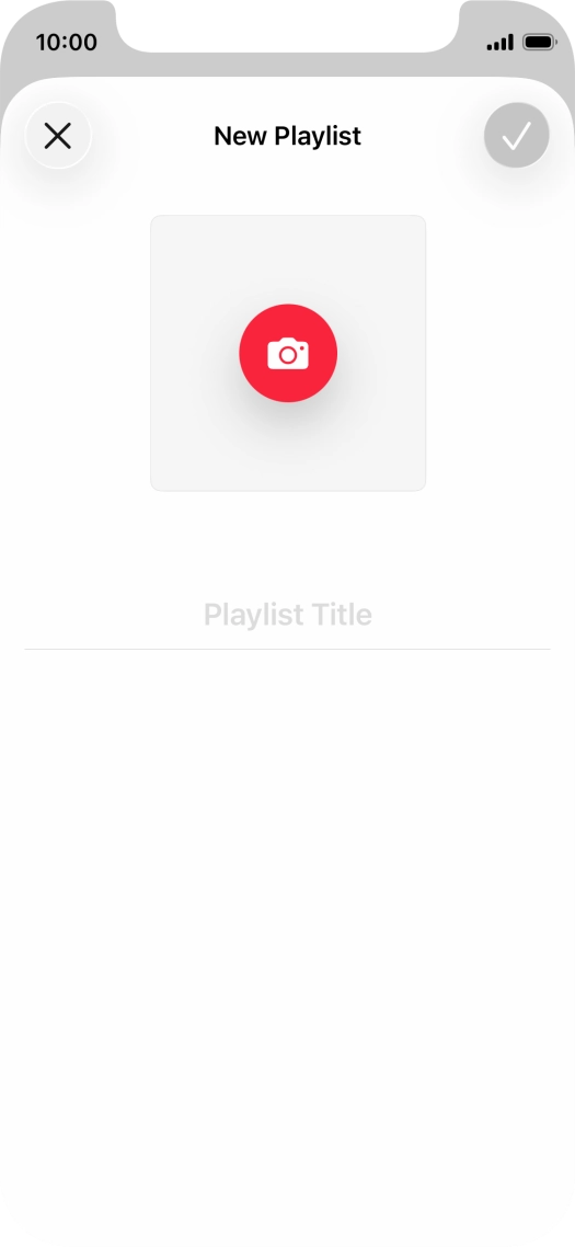 Press the text input field and key in a name for the playlist.