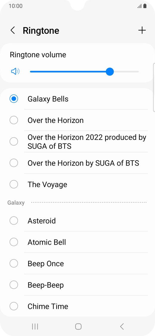 Press the required ring tones to hear them.