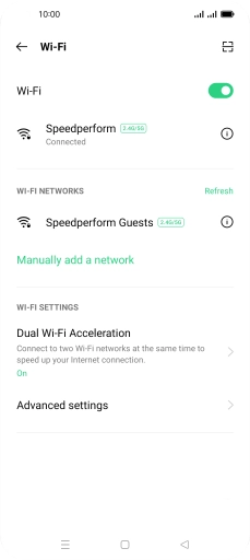 Press the Home key to return to the home screen.