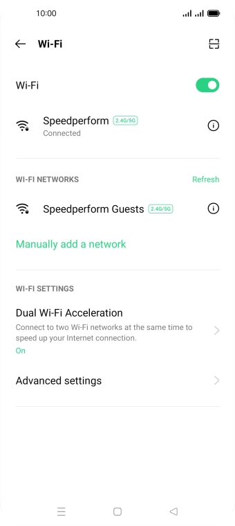 Press the Home key to return to the home screen.