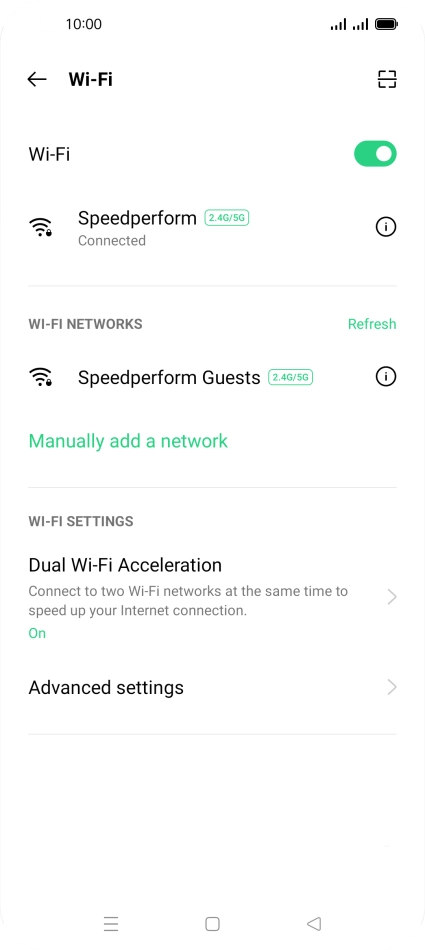 Press the Home key to return to the home screen.