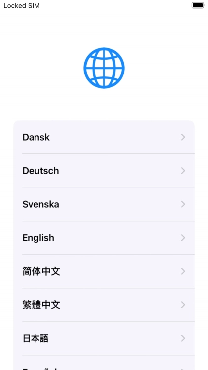 Press the required language.
