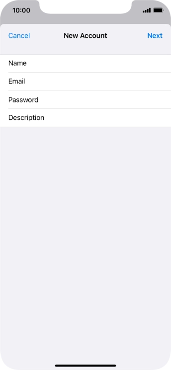 Press Description and key in the required name.