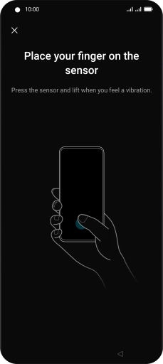 Follow the instructions on the screen to create the phone lock code using your fingerprint.