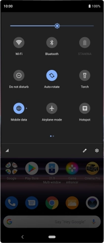 Press the settings icon.
