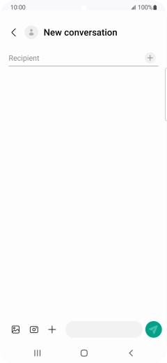 Press the search field and key in the first letters of the recipient's name.