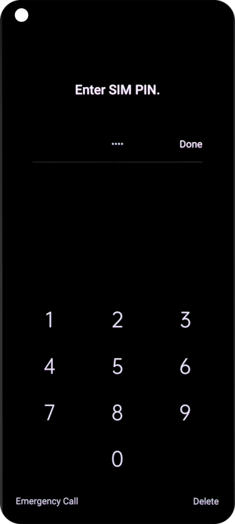 If you're asked to key in your PIN, do so and press Done. The default PIN is 1111.