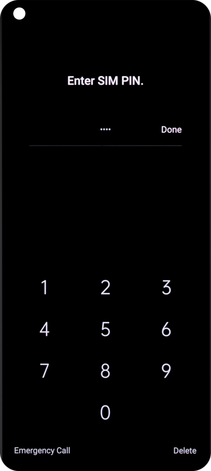 If you're asked to key in your PIN, do so and press Done. The default PIN is 1111.